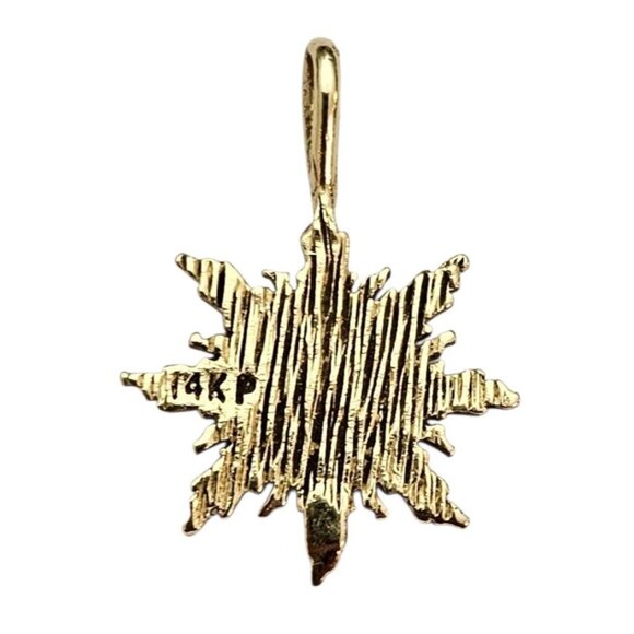 14K Yellow Gold Sun, Moon Face Pendant - Picture 6 of 10